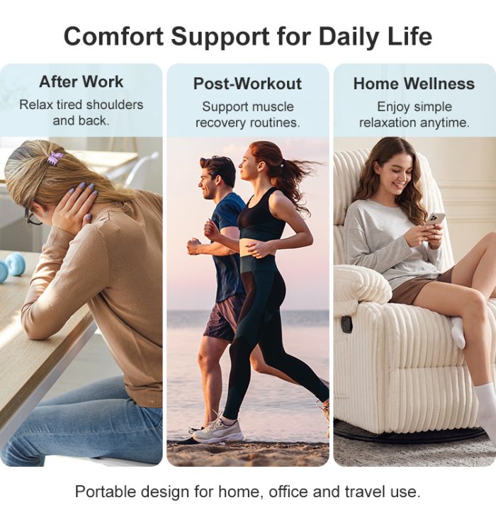 Dual Channel TENS EMS Muscle Stimulator with 3-Level Heat for Recovery & Wellness - Image 3