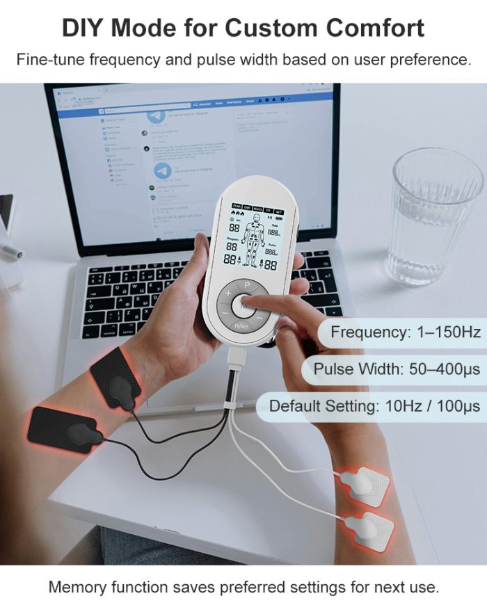 Dual Channel TENS EMS Muscle Stimulator with 3-Level Heat for Recovery & Wellness - Image 7