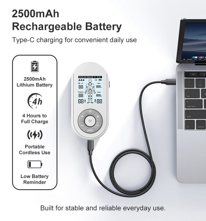 Dual Channel TENS EMS Muscle Stimulator with 3-Level Heat for Recovery & Wellness - Image 9