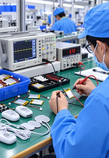 Battery and electrical component verification for TENS EMS devices