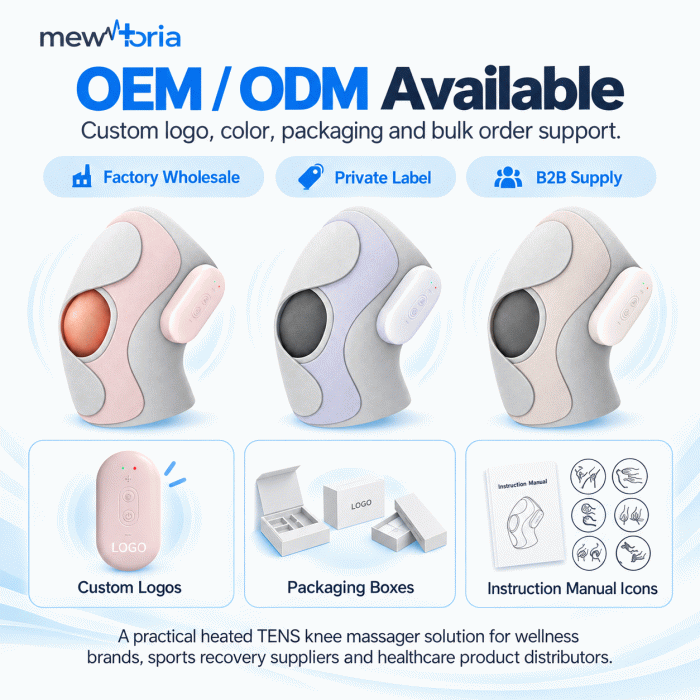 Wearable Heated TENS Knee Massager with 6 Modes & 20 Intensity Levels - Image 8