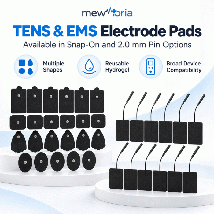 TENS & EMS Electrode Pads – Snap-On & 2.0 mm Pin Options - Image 2