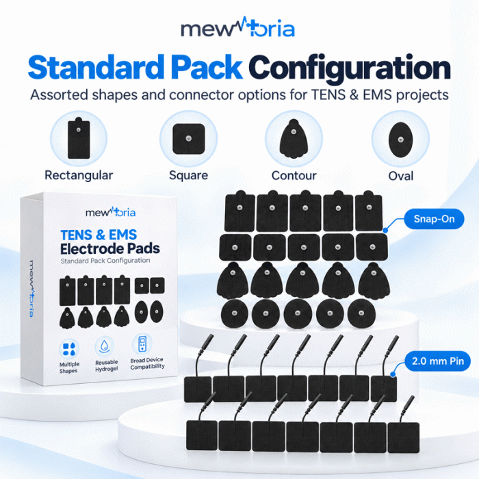 TENS & EMS Electrode Pads – Snap-On & 2.0 mm Pin Options - Image 3