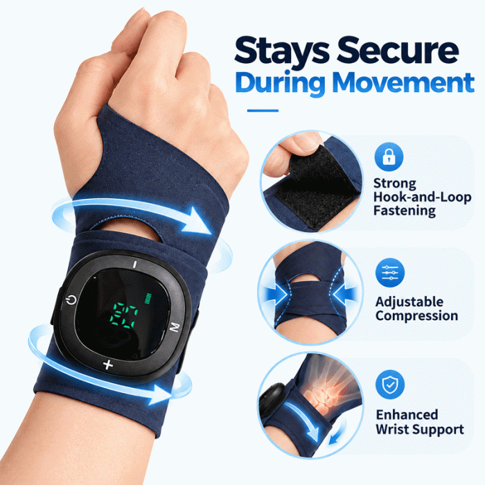 EMS Wearable Wrist Massager with Adjustable Wrist Support - Image 10
