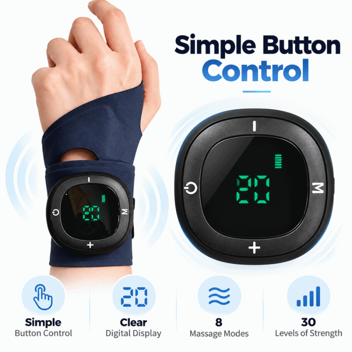 EMS Wearable Wrist Massager with Adjustable Wrist Support - Image 11
