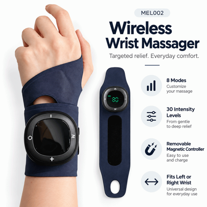 EMS Wearable Wrist Massager with Adjustable Wrist Support - Image 2