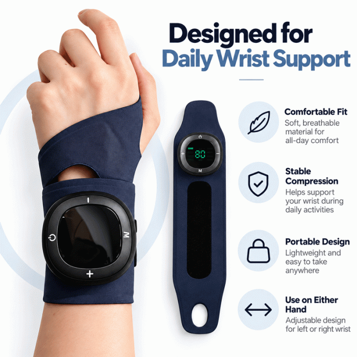 EMS Wearable Wrist Massager with Adjustable Wrist Support - Image 8