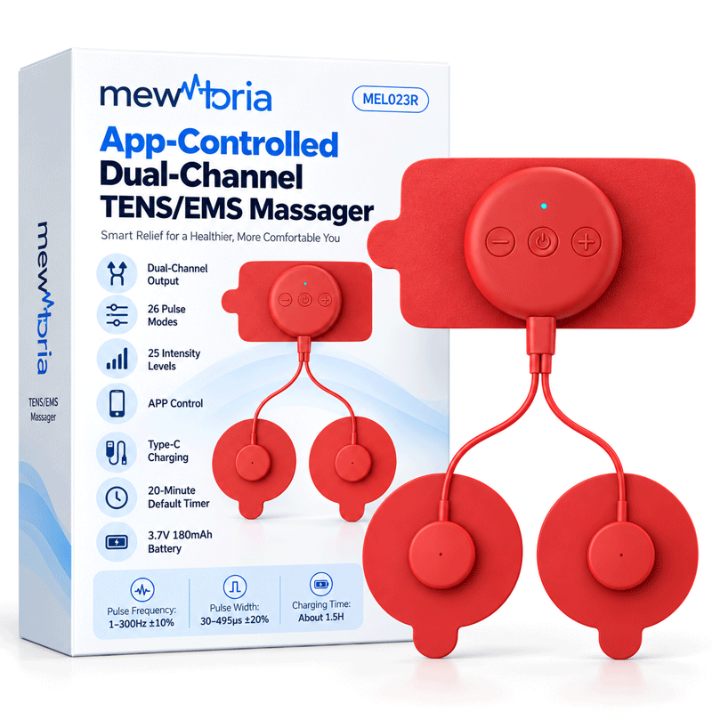 MEL023R-(1) App-Controlled TENS EMS Massager with Dual-Channel Output & 26 Modes - Image 1